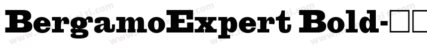 BergamoExpert Bold字体转换